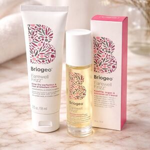 Briogeo Farewell Frizz Blow Dry Cream + Oil Blend Set 2oz & 1oz NEW
